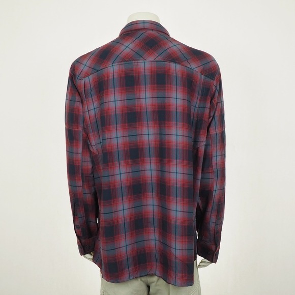 Columbia Silver Ridge Button Down Shirt Mens 2XL XXL Blue Plaid Outdoor Fishing - Picture 3 of 4
